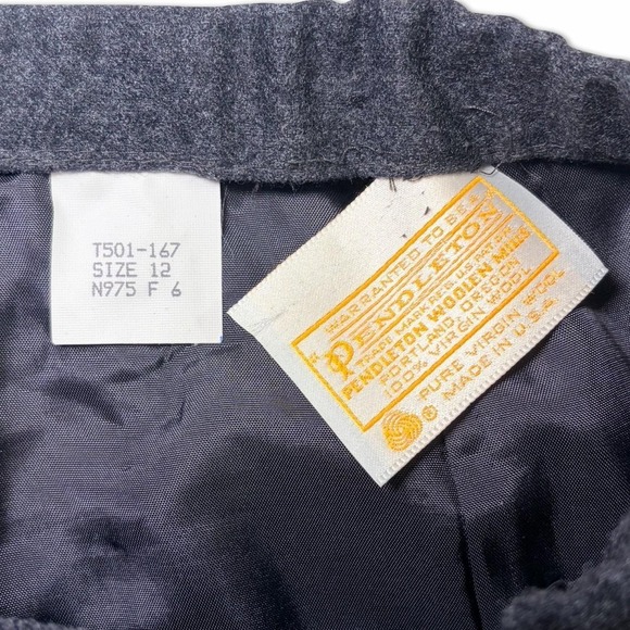 Pendleton Vintage Blazer Skirt Suit Set Womens Size 12 100% Wool USA 80's Retro - Picture 14 of 16